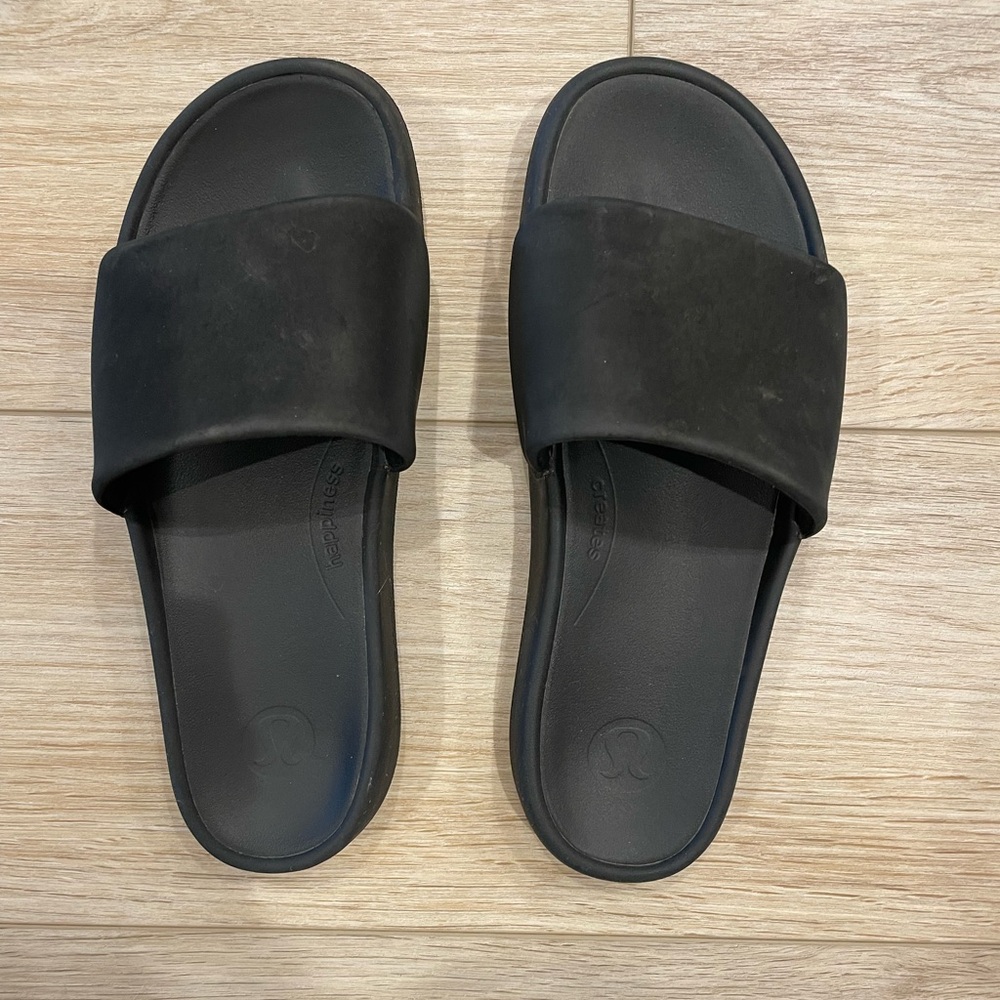 lululemon athletica Women’s Black Slide Sandals size 9